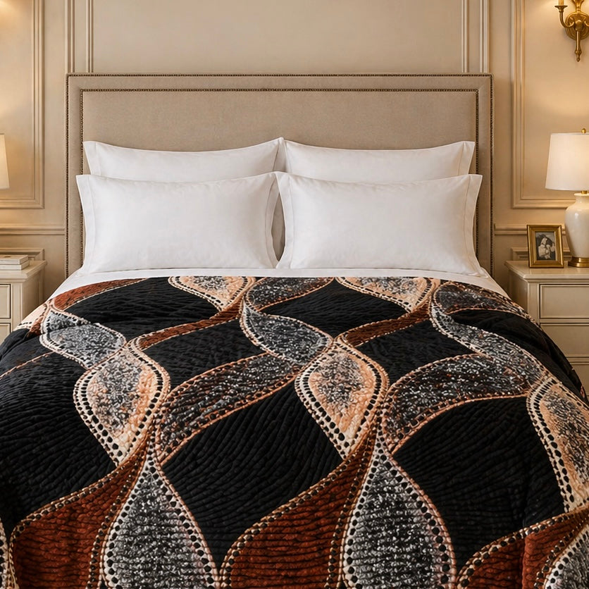 Blueborough Jacquard Fleece Blanket King Size - Multi- Colour
