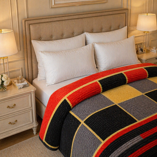Blueborough Jacquard Fleece Blanket King Size - Multicoloured