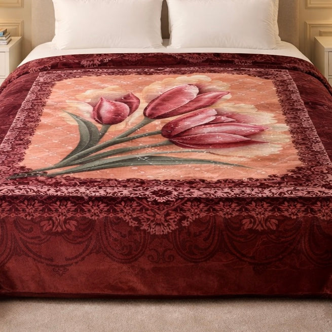Aroma Royale Double Bed Blanket 1 Ply In Poly bag - Dark Brown Colour