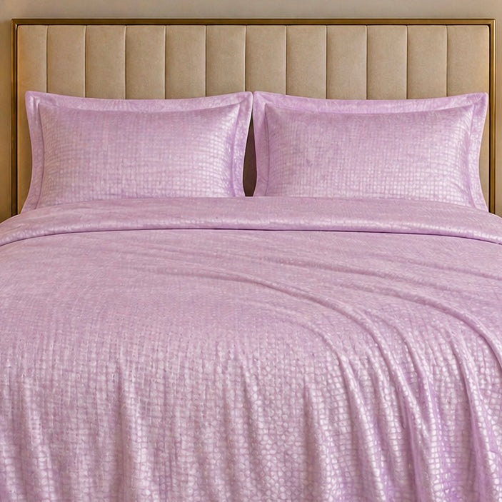 Caelrix Frost Velour Solo Fleece Blanket King Size In Poly Bag - Purple Colour