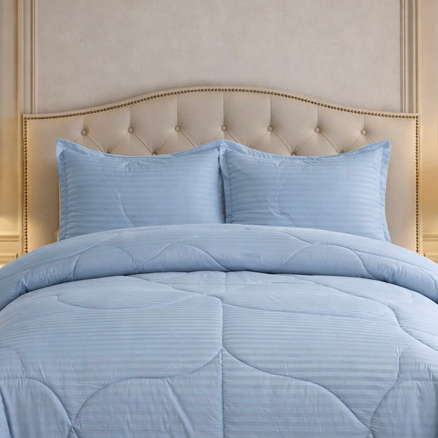 Comforter 4 Pcs Pure Aura Set Poly Bag - Sky Blue Colour