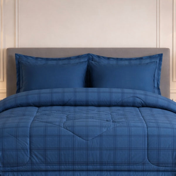 Comforter 6-Pcs Bloom Haven Set Poly Bag - Blue Colour