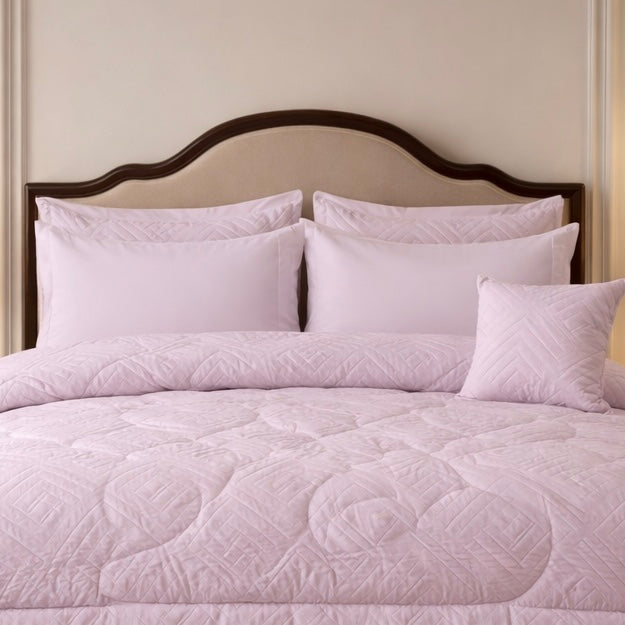 Comforter 7 Pcs Grand Mark Signature Set - Petal Pink Colour