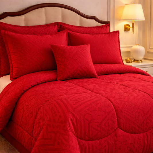 Comforter 7 Pcs Grand Mark Signature Set - Red Colour