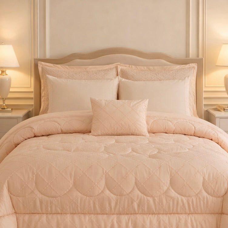 Comforter 7 Pcs Grand Mark Signature Set - Toasted Almond Colour