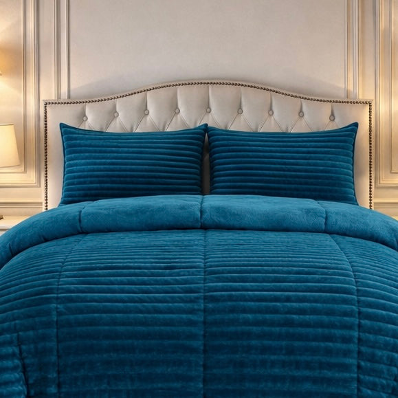 Comforter 4 Pcs Set Levora Comfort Premier Fitted Poly Bag - Deep Teal Colour