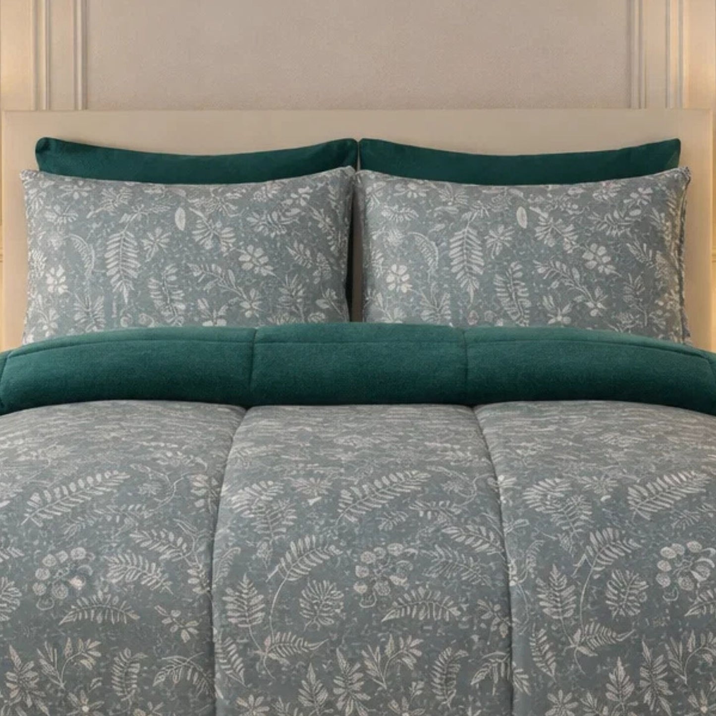 Comforter 6 Pcs Set Prime Rest Poly Bag - Dark Green Colour