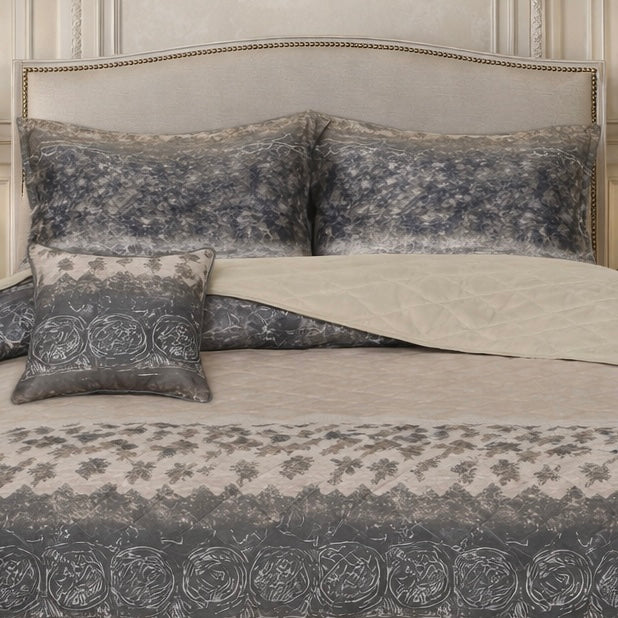 Gold Living Signature Quilted 5 Pcs Bed Spread Set Poly Bag - Multicolor
