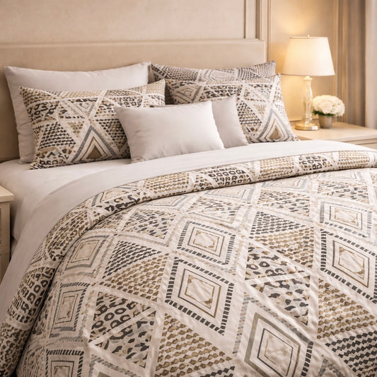 Gold Living Signature 3 Pcs Bed Sheet Set - Light Beige Colour