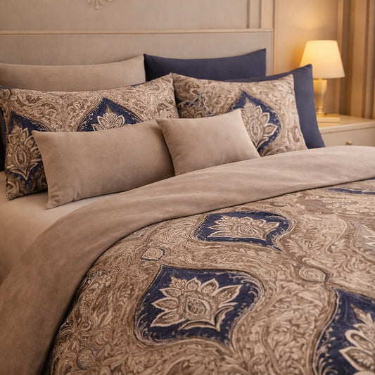 Gold Living Signature 3 Pcs Bed Sheet Set - Brown Colour