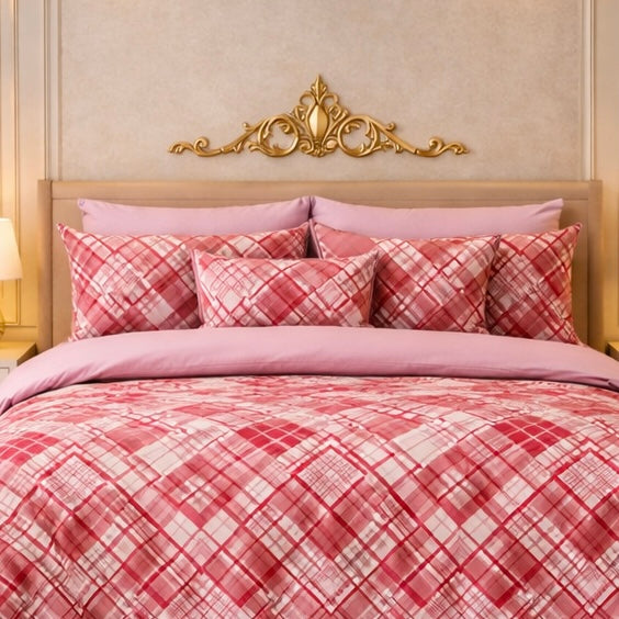 Gold Living Signature 5 Pcs Fitted Bed Sheet Set Poly Bag - Soft Rose Colour