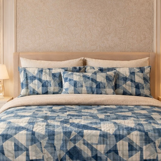 Gold Living Signature 5 Pcs Fitted Bed Sheet Set Poly Bag - Sky Blue Color