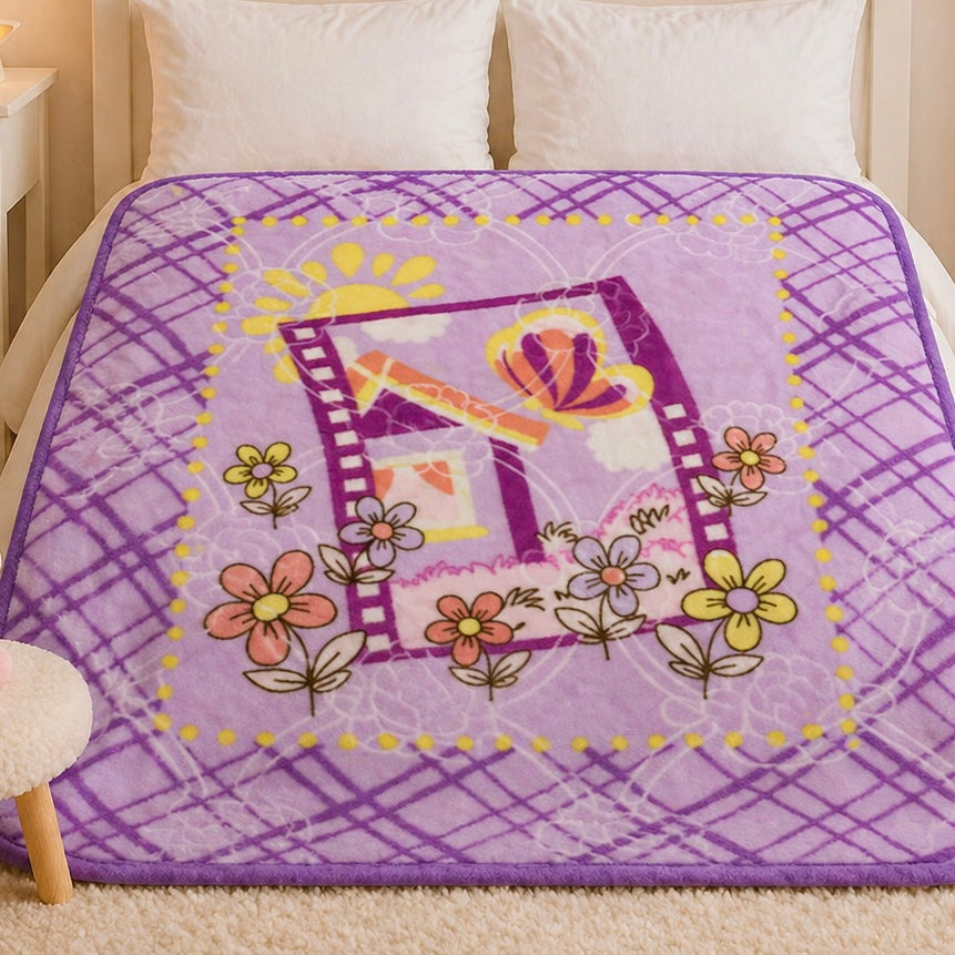 Little Cloud Baby Cot Blanket Box - Purple Colour