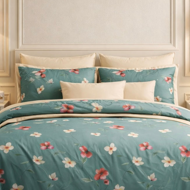 Comforter Single Bed Moon Soft Luxe Series Poly Bag - Dark Green Colour