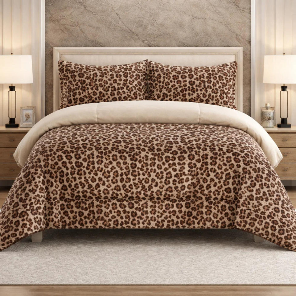 Comforter 4 Pcs Set Savanna Signature Top Fitted Poly Bag - Bronze colour