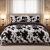 Comforter 4 Pcs Set Savanna Signature Top Fitted Poly Bag - Black & White colour