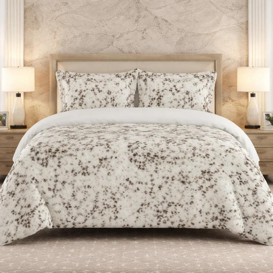 Comforter 4 Pcs Set Savanna Signature Top Fitted Poly Bag - Salt & Pepper Colour