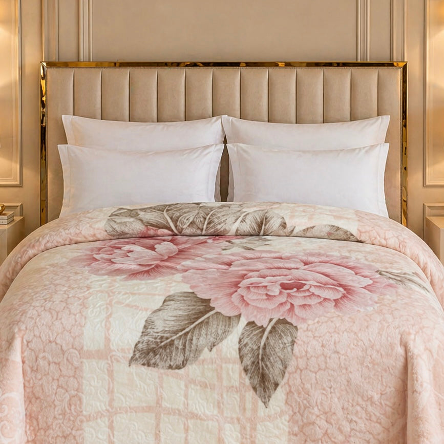 Arctic Cloud Fleece Blanket King Size - Pink Salt Colour