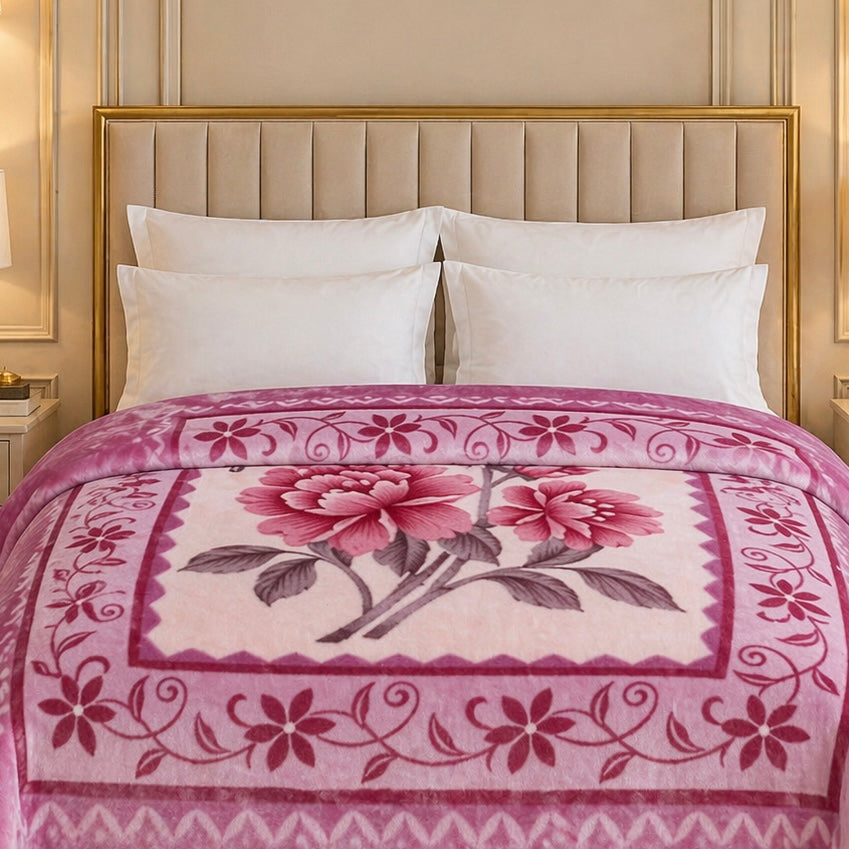 Arctic Cloud Fleece Blanket King Size - Pink Colour