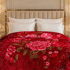 Arctic Cloud Fleece Blanket King Size - Ruby Red Colour