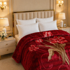 Arctic Cloud Fleece Blanket King Size - Red Colour