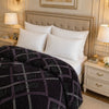 Blueborough Jacquard Fleece Blanket King Size - Black Colour