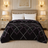 Blueborough Jacquard Fleece Blanket King Size - Black Colour
