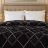 Blueborough Jacquard Fleece Blanket King Size - Black Colour