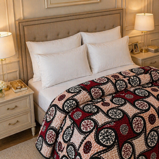 Blueborough Jacquard Fleece Blanket King Size - Multi-colour