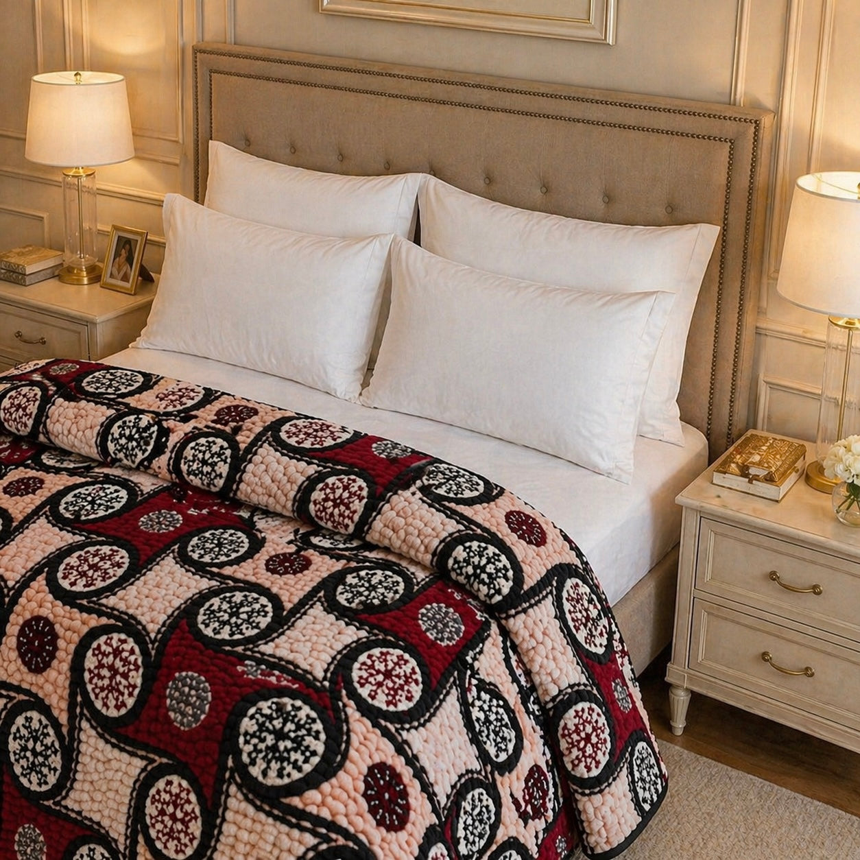 Blueborough Jacquard Fleece Blanket King Size - Multi-colour