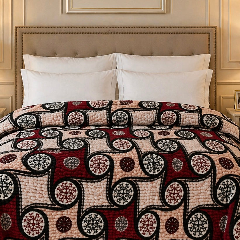 Blueborough Jacquard Fleece Blanket King Size - Multi-colour