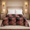 Blueborough Jacquard Fleece Blanket King Size - Brown Colour