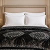 Blueborough Jacquard Fleece Blanket King Size - Black Colour