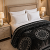Blueborough Jacquard Fleece Blanket King Size - Black Colour