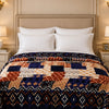 Blueborough Jacquard Fleece Blanket King Size - Navy Blue Colour