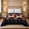 Blueborough Jacquard Fleece Blanket King Size - Navy Blue Colour