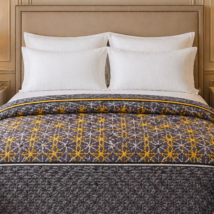 Blueborough Jacquard Fleece Blanket King Size - Gray Colour