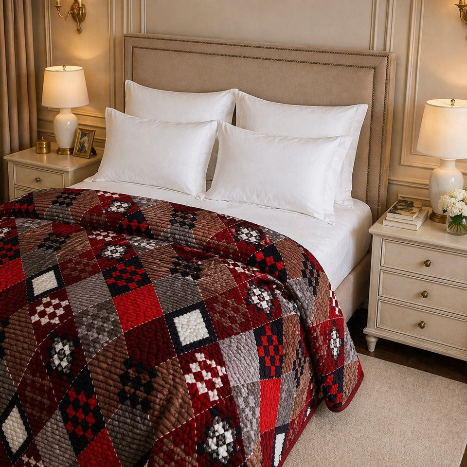 Blueborough Jacquard Fleece Blanket King Size - Multi-Colour