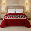Blueborough Jacquard Fleece Blanket King Size - Red Colour
