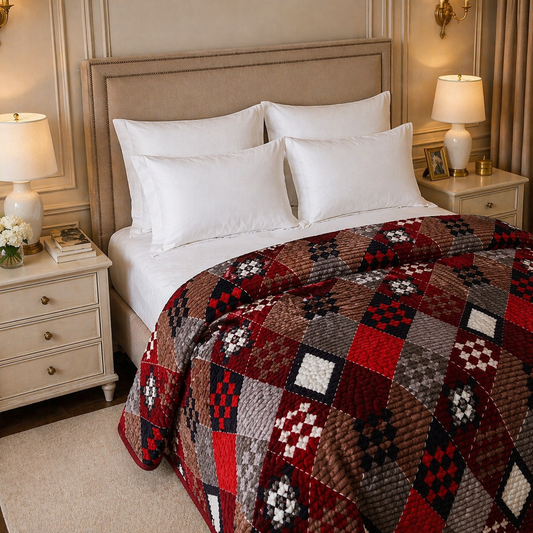 Blueborough Jacquard Fleece Blanket King Size - Multi-Colour