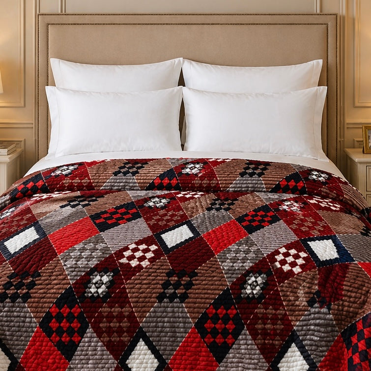Blueborough Jacquard Fleece Blanket King Size - Multi-Colour