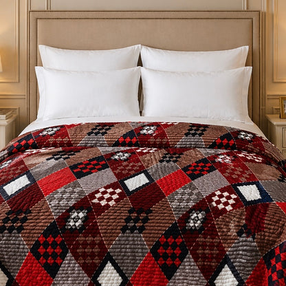 Blueborough Jacquard Fleece Blanket King Size - Multi-Colour