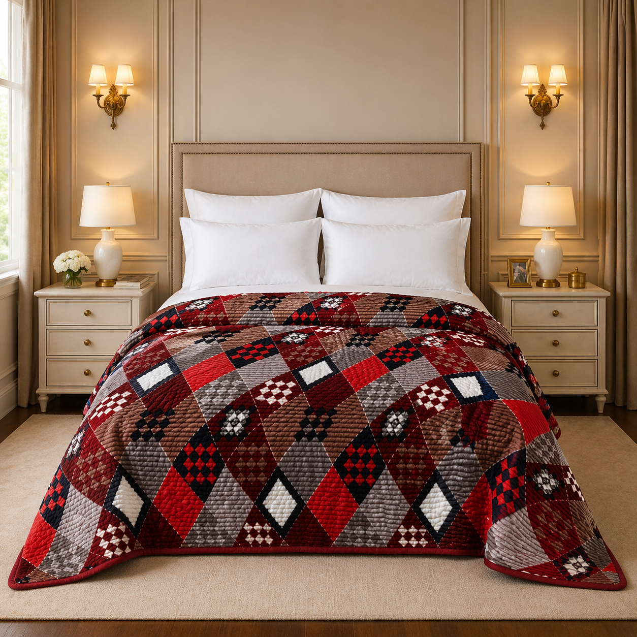 Blueborough Jacquard Fleece Blanket King Size - Multi-Colour