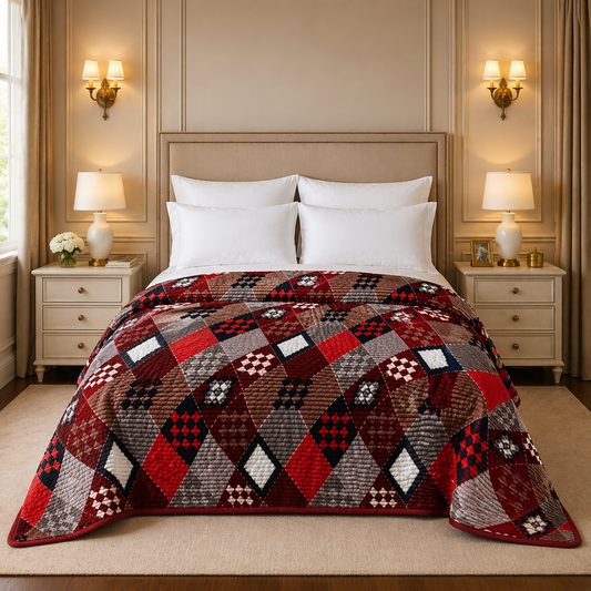 Blueborough Jacquard Fleece Blanket King Size - Multi-Colour