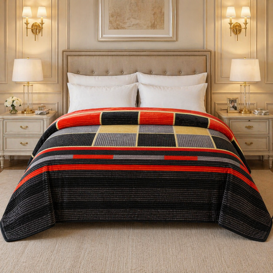 Blueborough Jacquard Fleece Blanket King Size - Multicoloured