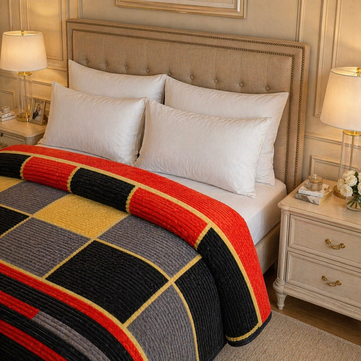 Blueborough Jacquard Fleece Blanket King Size - Multicoloured