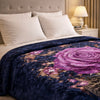 Aroma Royale Double Bed Blanket 1 Ply In Poly bag - Navy Colour