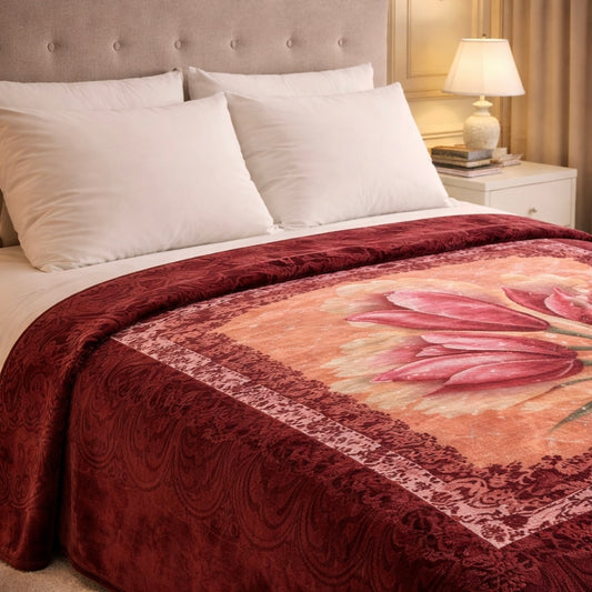Aroma Royale Double Bed Blanket 1 Ply In Poly bag - Dark Brown Colour
