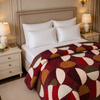 Blueborough Jacquard Fleece Blanket King Size - Red Colour