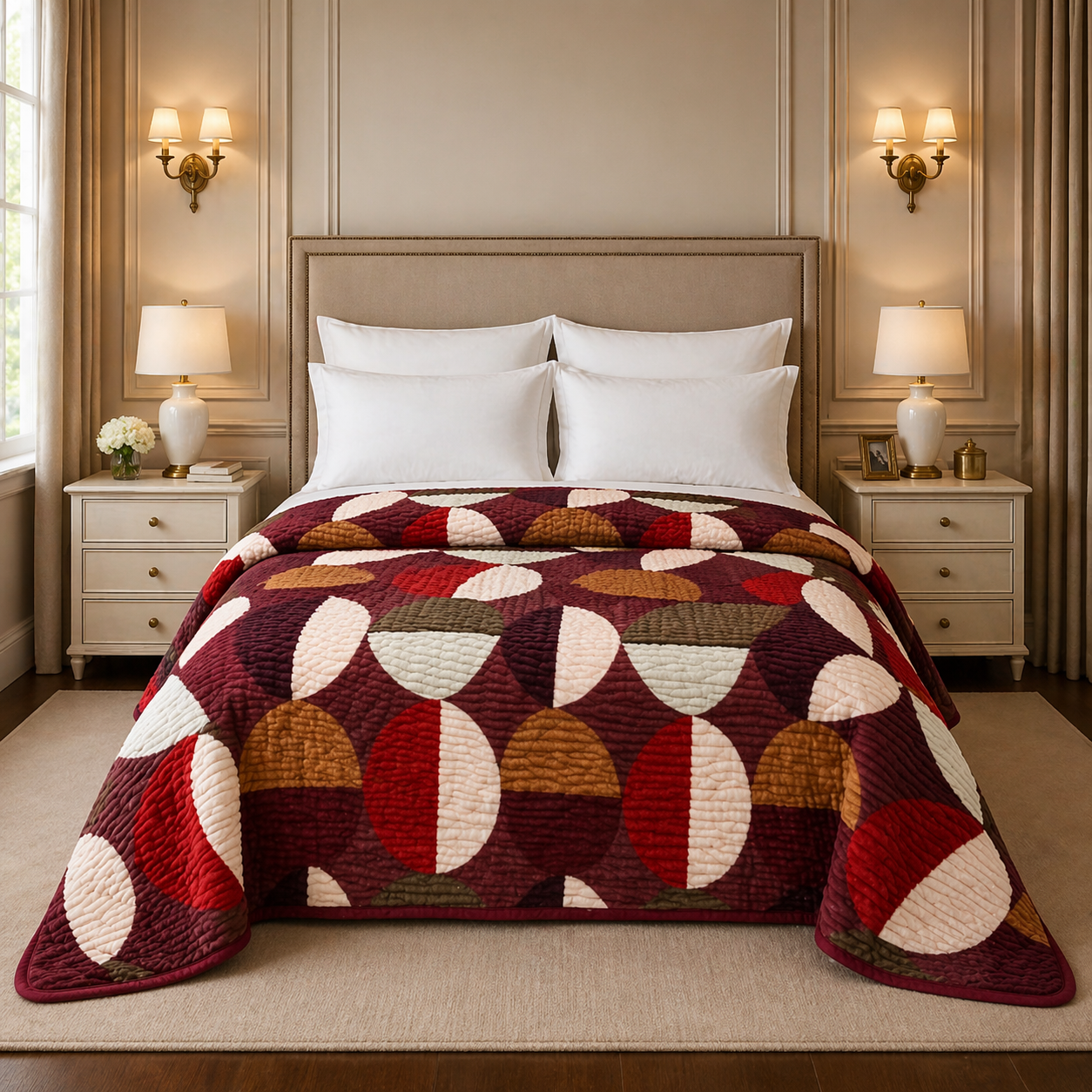 Blueborough Jacquard Fleece Blanket King Size - Red Colour